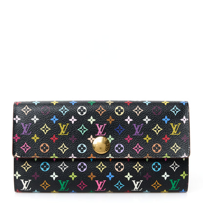 Louis Vuitton Monogram Multicolor Sarah Wallet Black Grenade 1 of 10
