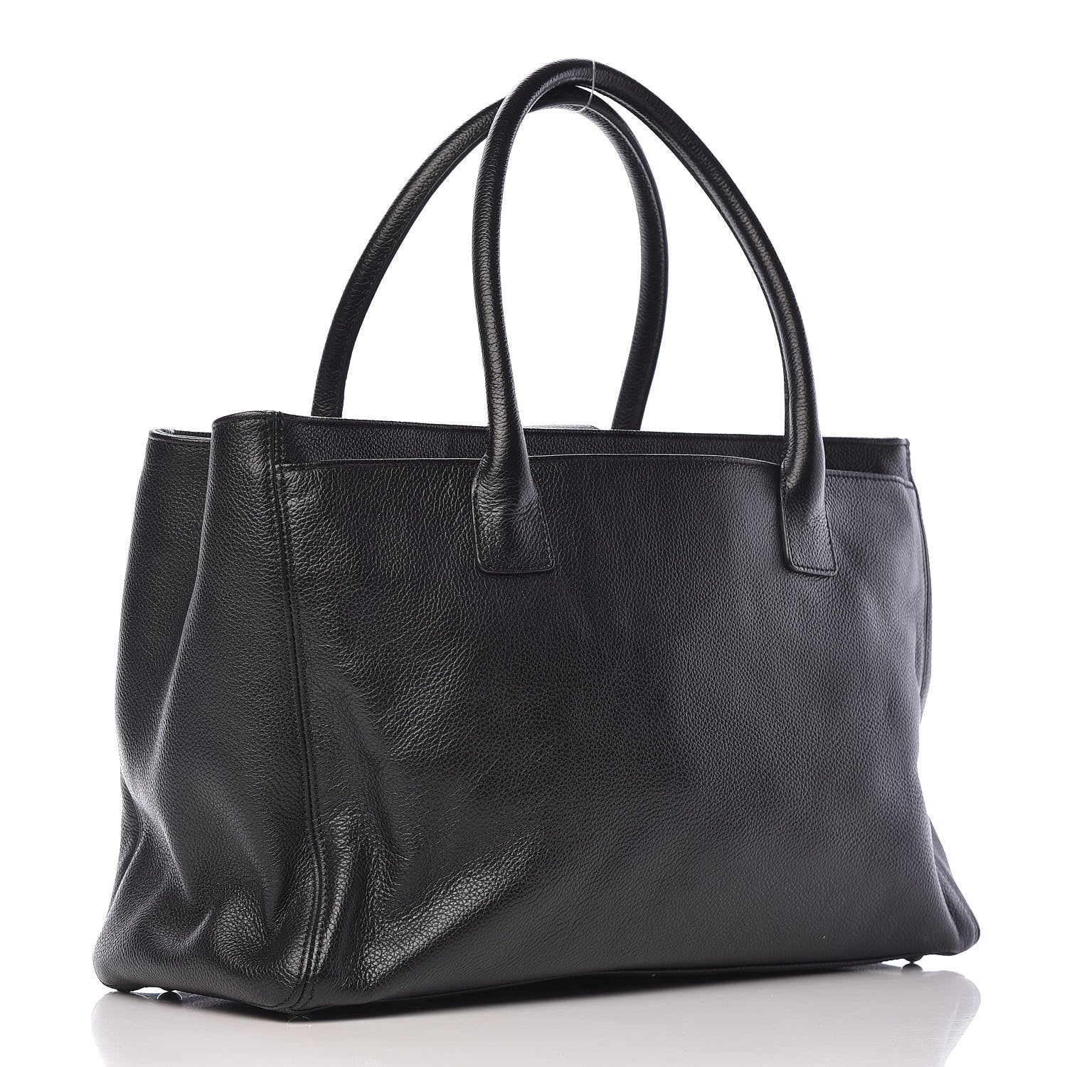 Chanel Calfskin Cerf Executive Shopper Tote Black 3 of 11