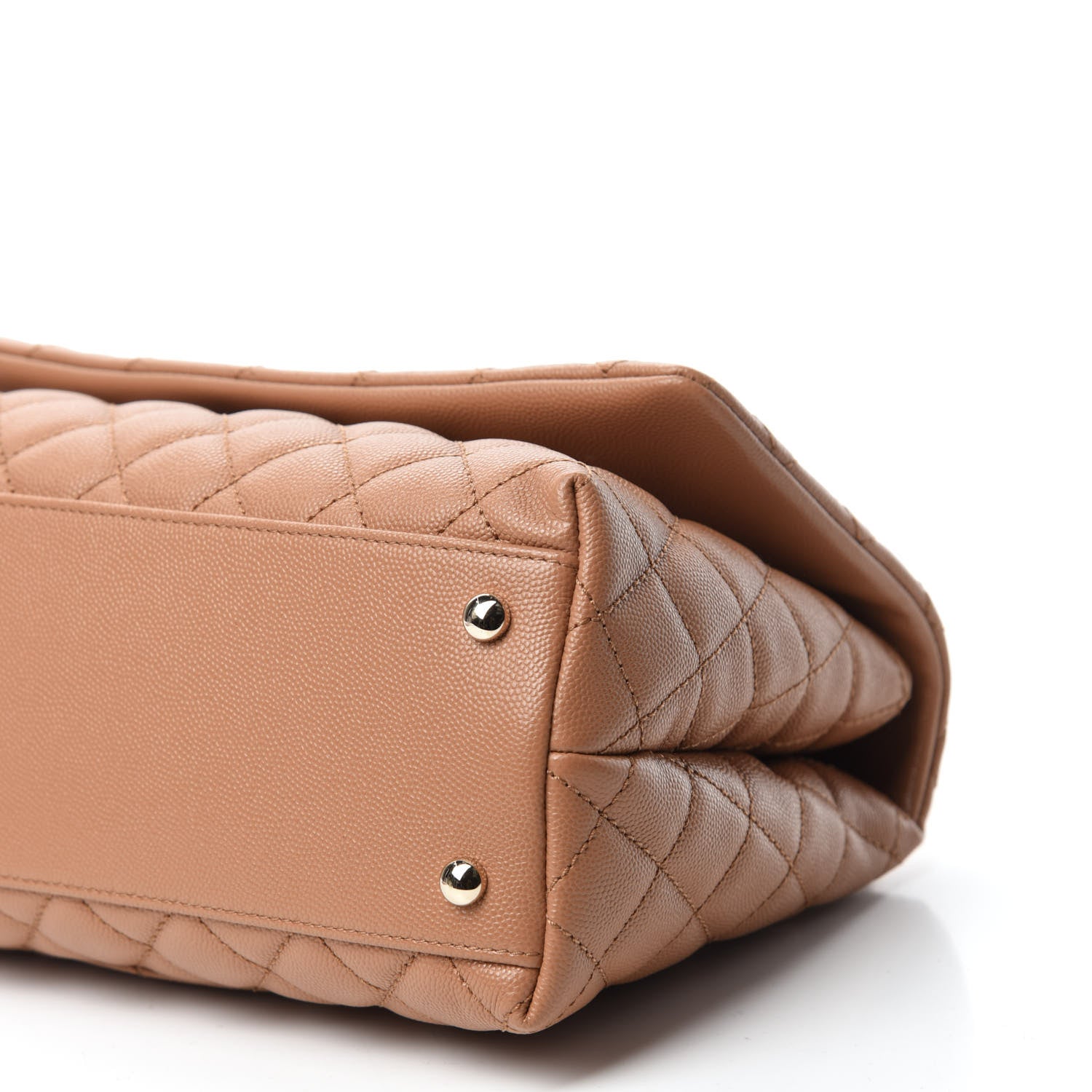 Chanel Caviar Quilted Small Coco Handle Flap Brown 7 of 10