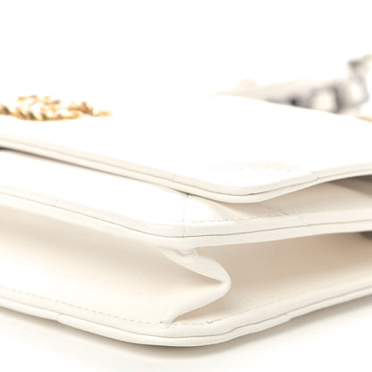 Chanel Goatskin Quilted Chanel 19 Wallet On Chain WOC White 7 of 12