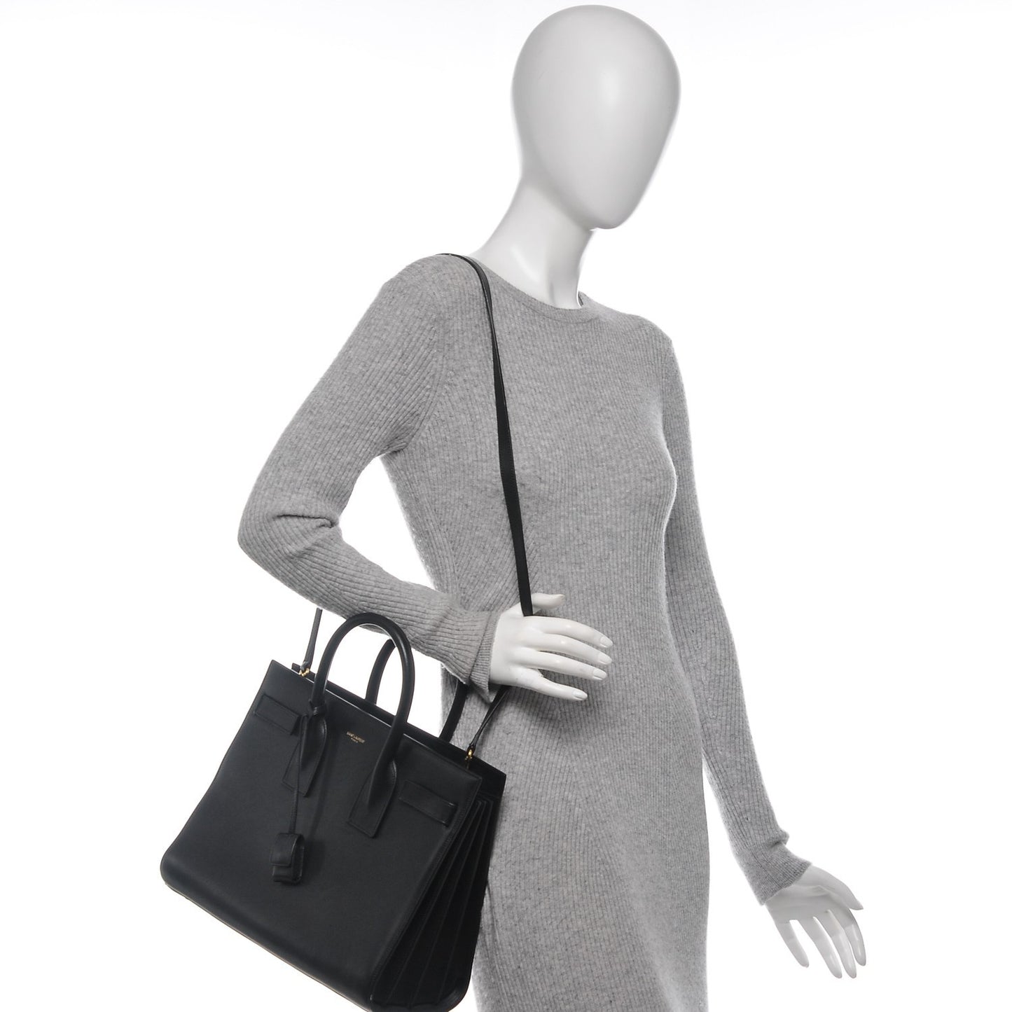 Calfskin Small Sac De Jour Black