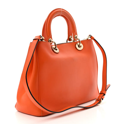 Christian Dior Smooth Calfskin Medium Diorissimo Tote Orange 4 of 12