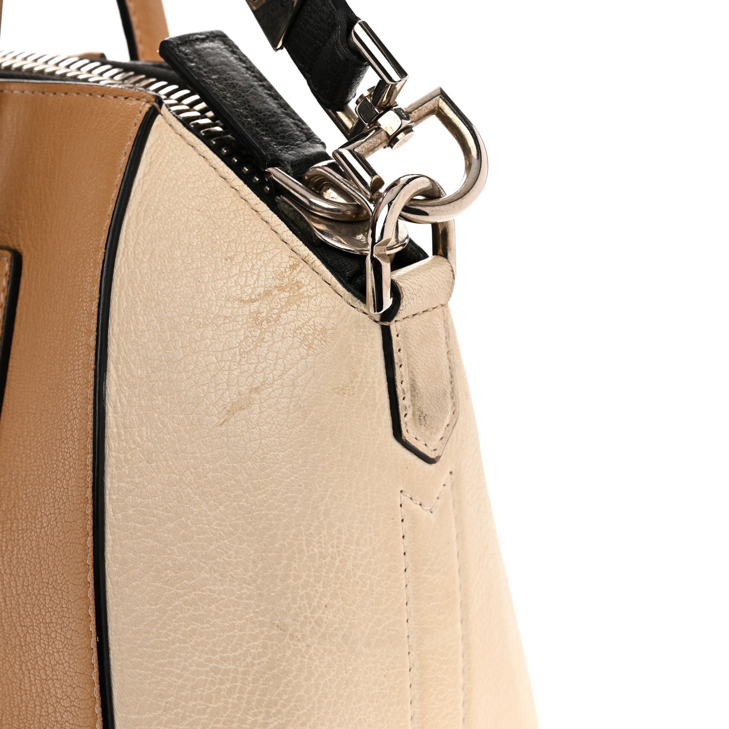 Givenchy Sugar Goatskin Mini Tri-Color Antigona Light Brown Beige Black 12 of 16