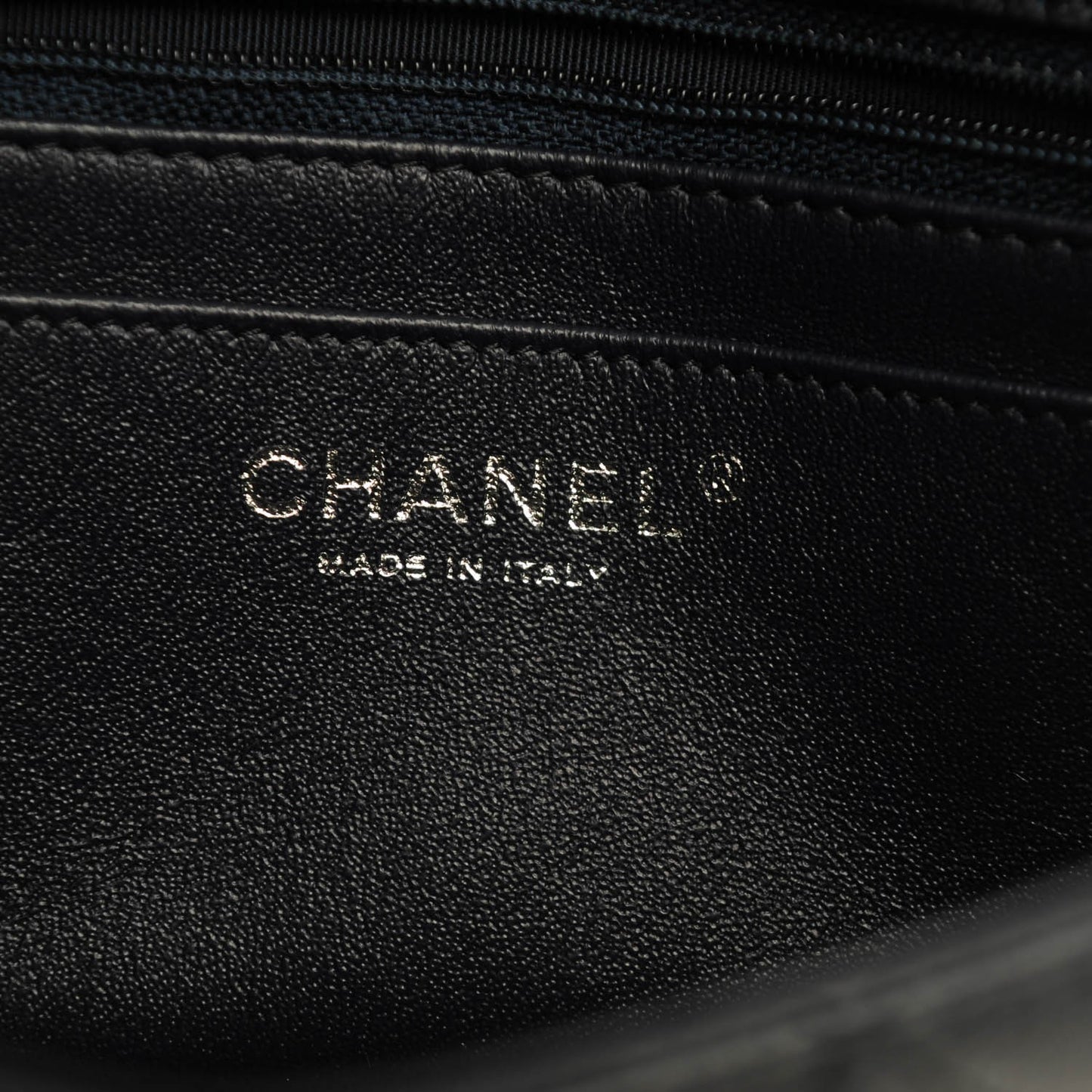 Caviar Quilted Mini Rectangular Flap Navy