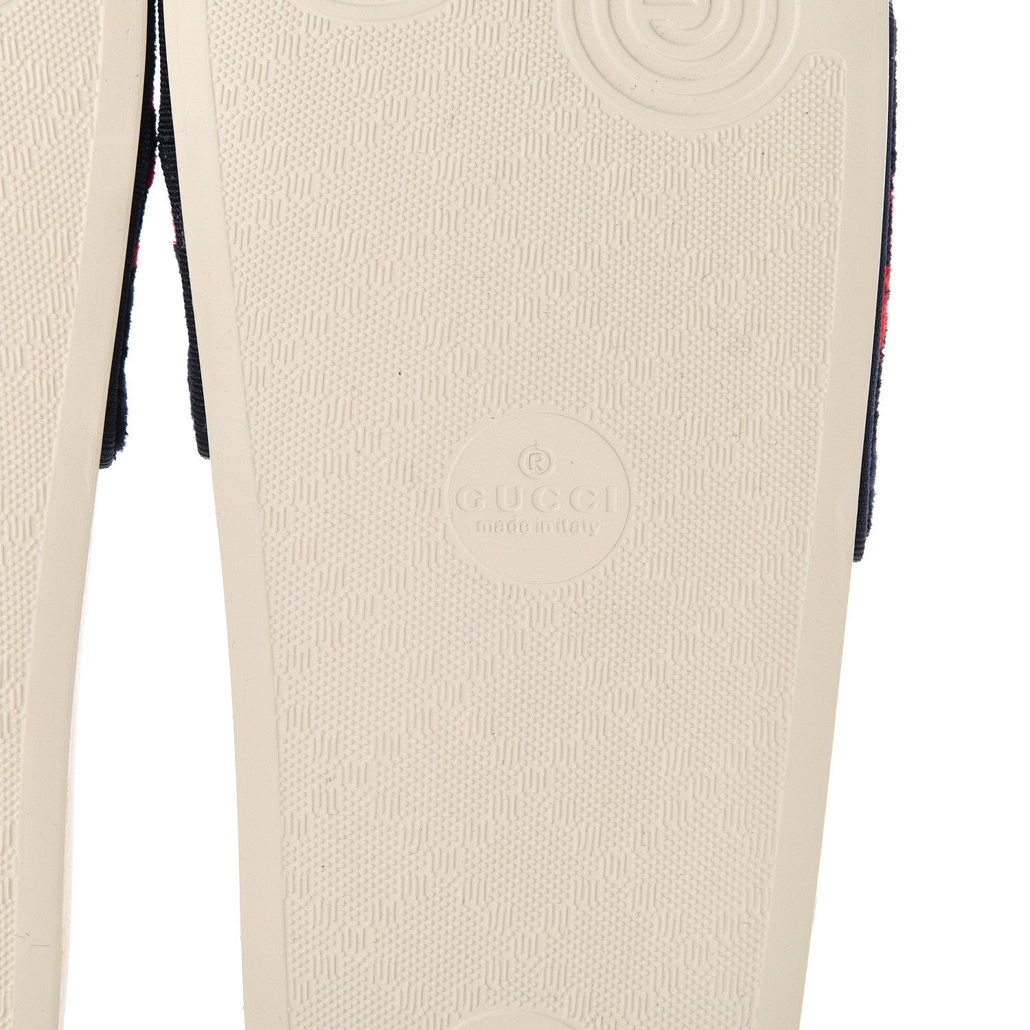 Gucci Terry Cloth GG Monogram Slide Sandals 38 Blue Red 6 of 7
