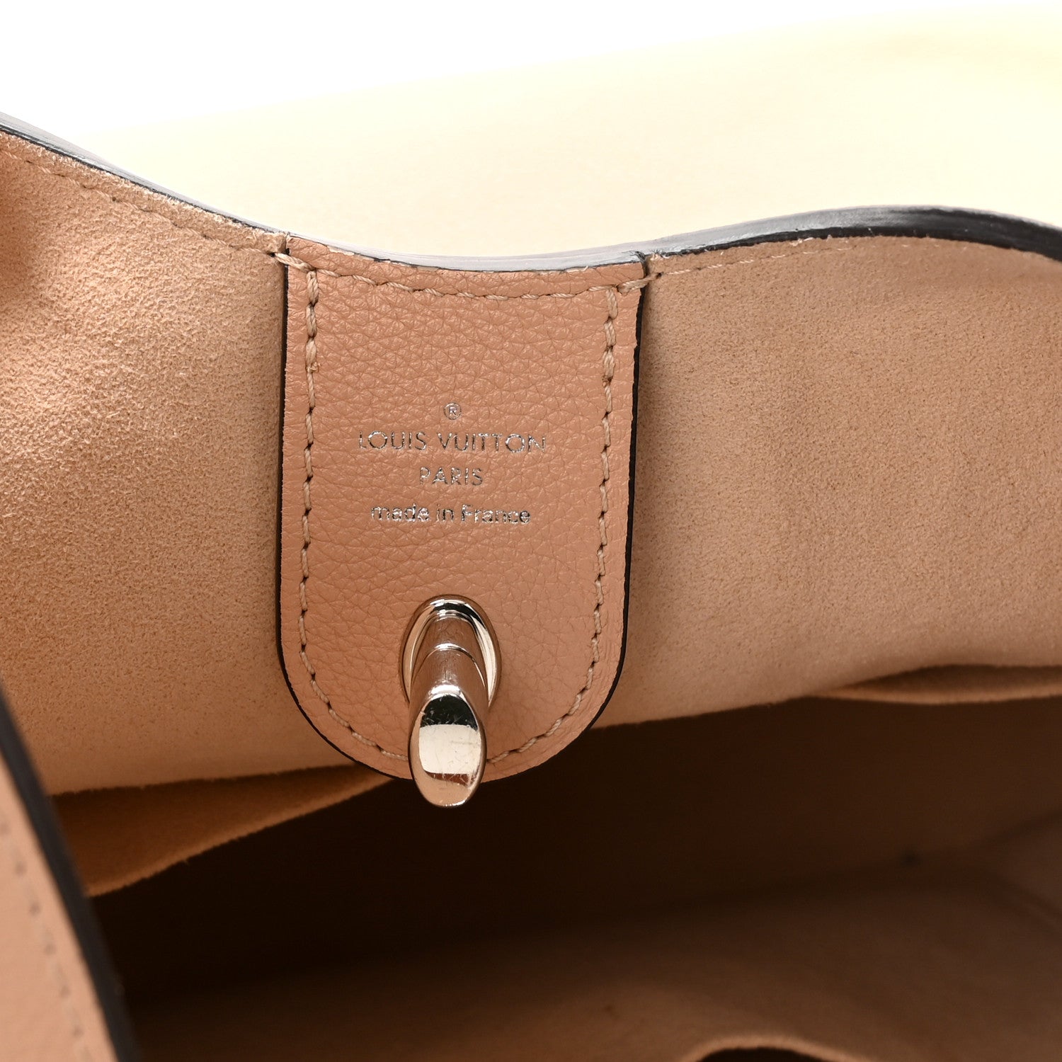 Louis Vuitton Calfskin Lockme Hobo Beige 6 of 10