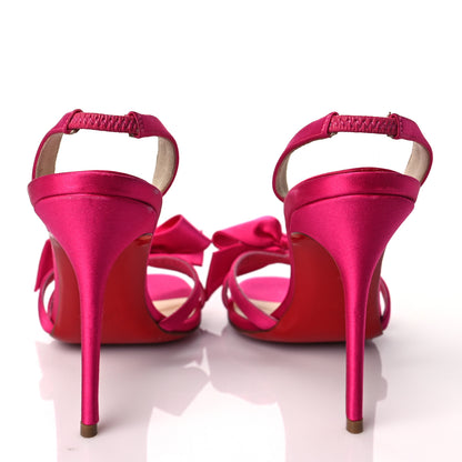 Christian Louboutin Satin Grusanda Bow Slingback Pumps 36 Fuchsia 6 of 11