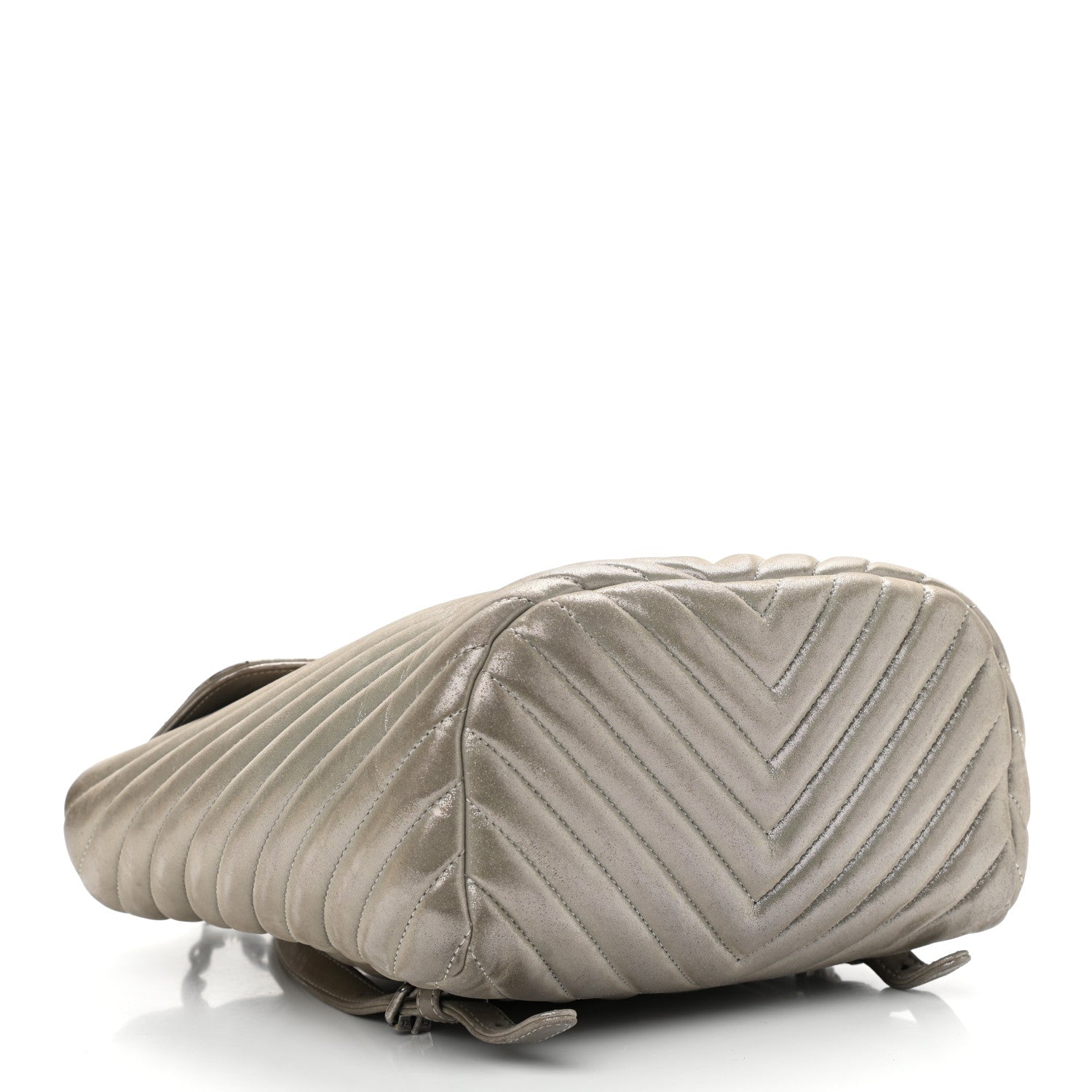 Chanel Iridescent Calfskin Chevron Quilted Small Urban Spirit Backpack Silver 4 of 15