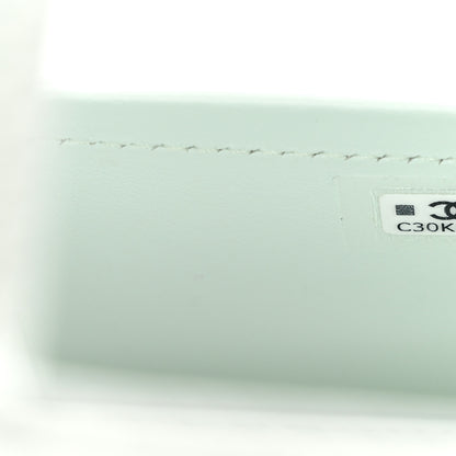 Chanel Shiny Caviar Preppy Coco Long Vanity With Strap Light Blue 7 of 12
