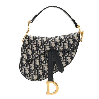 Christian Dior Oblique Mini Saddle Bag Blue 1 of 10