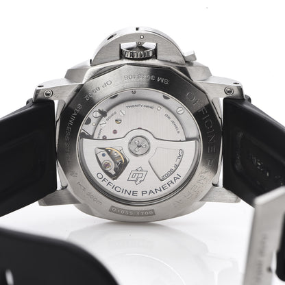 Panerai Stainless Steel Rubber 44mm Luminor 1950 3 Day Power Reserve GMT Automatic Watch Black PAM00321 5 of 8