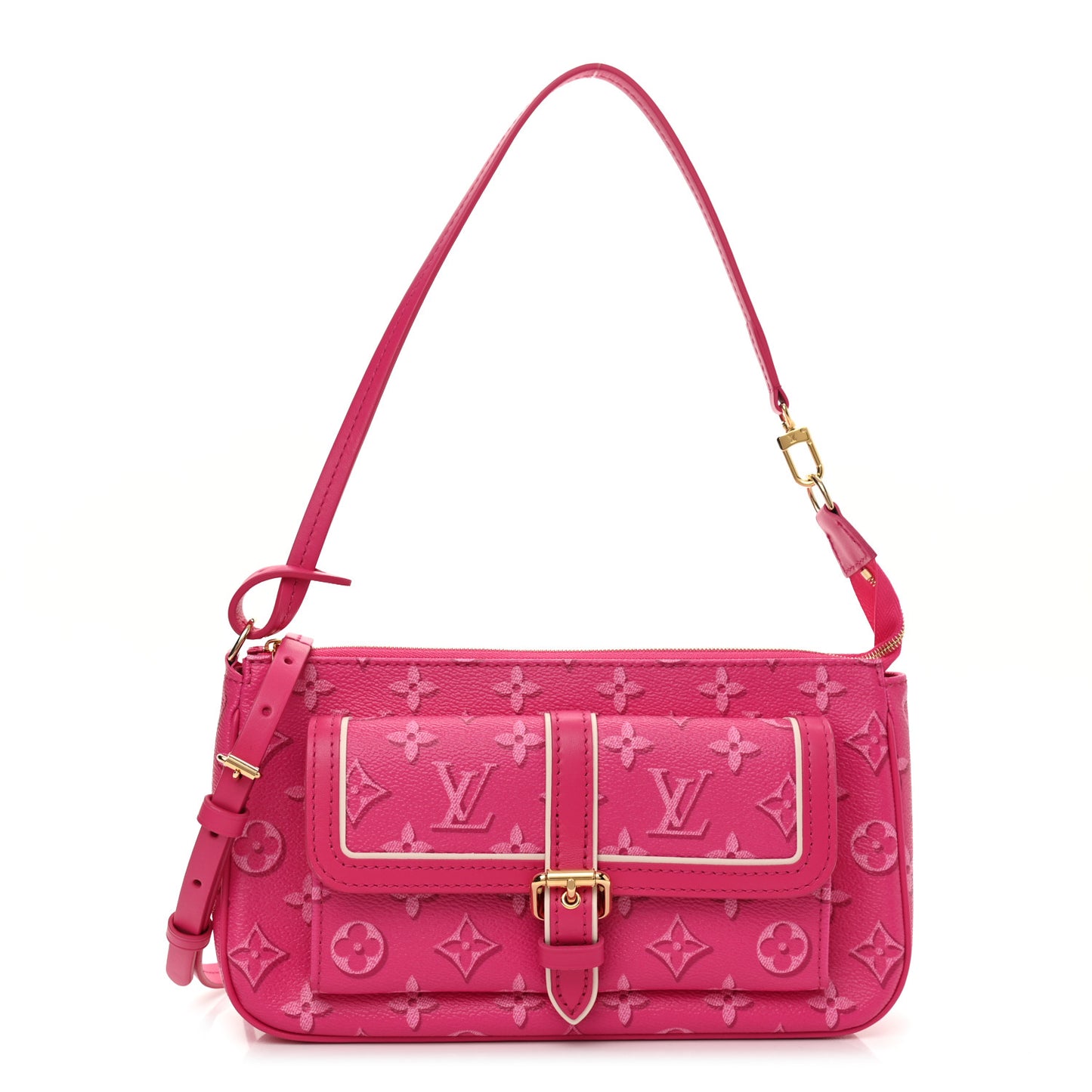 Monogram Fall For You Maxi Multi Pochette Accessories Fuchsia
