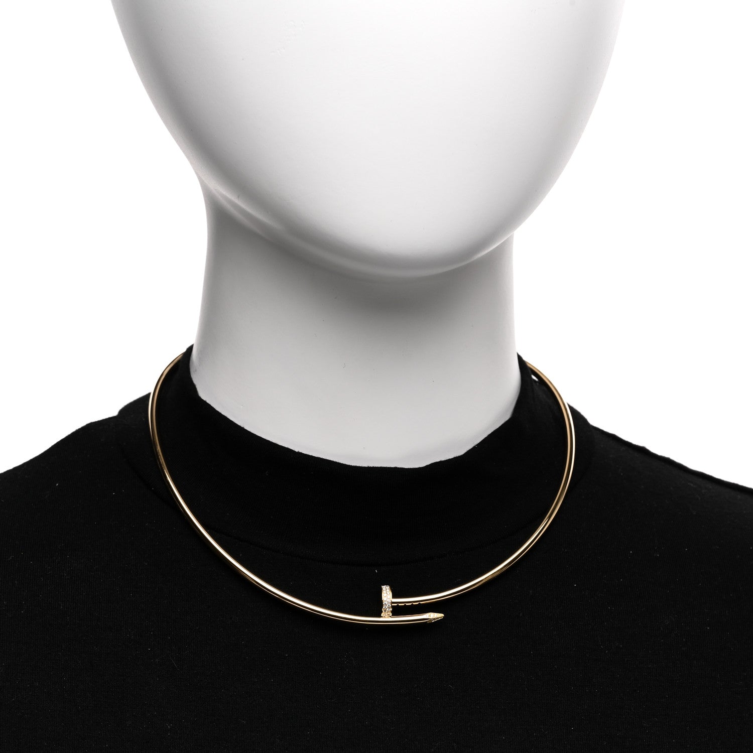 Cartier 18K Yellow Gold Diamond Juste Un Clou Necklace 2 of 4