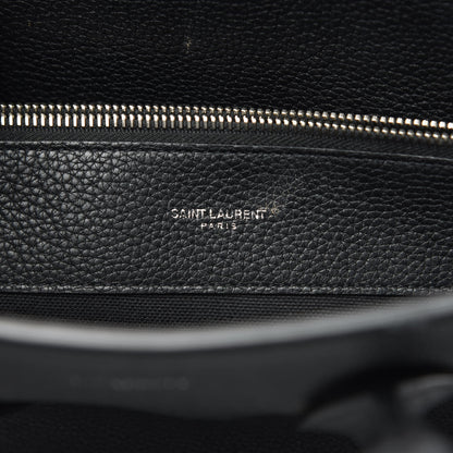 Saint Laurent Grained Calfskin Small Supple Sac De Jour Black 7 of 15