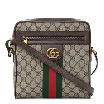 Gucci GG Supreme Monogram Web Small Ophidia Messenger Bag Brown 1 of 12
