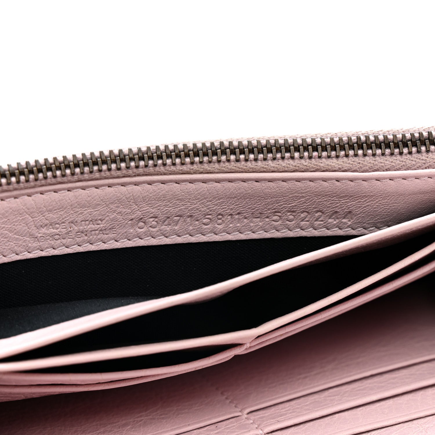 Balenciaga Agneau Classic Hardware Money Wallet Rose Poudre 7 of 12