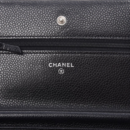 Chanel Caviar Quilted Wallet On Chain WOC Black 6 of 9