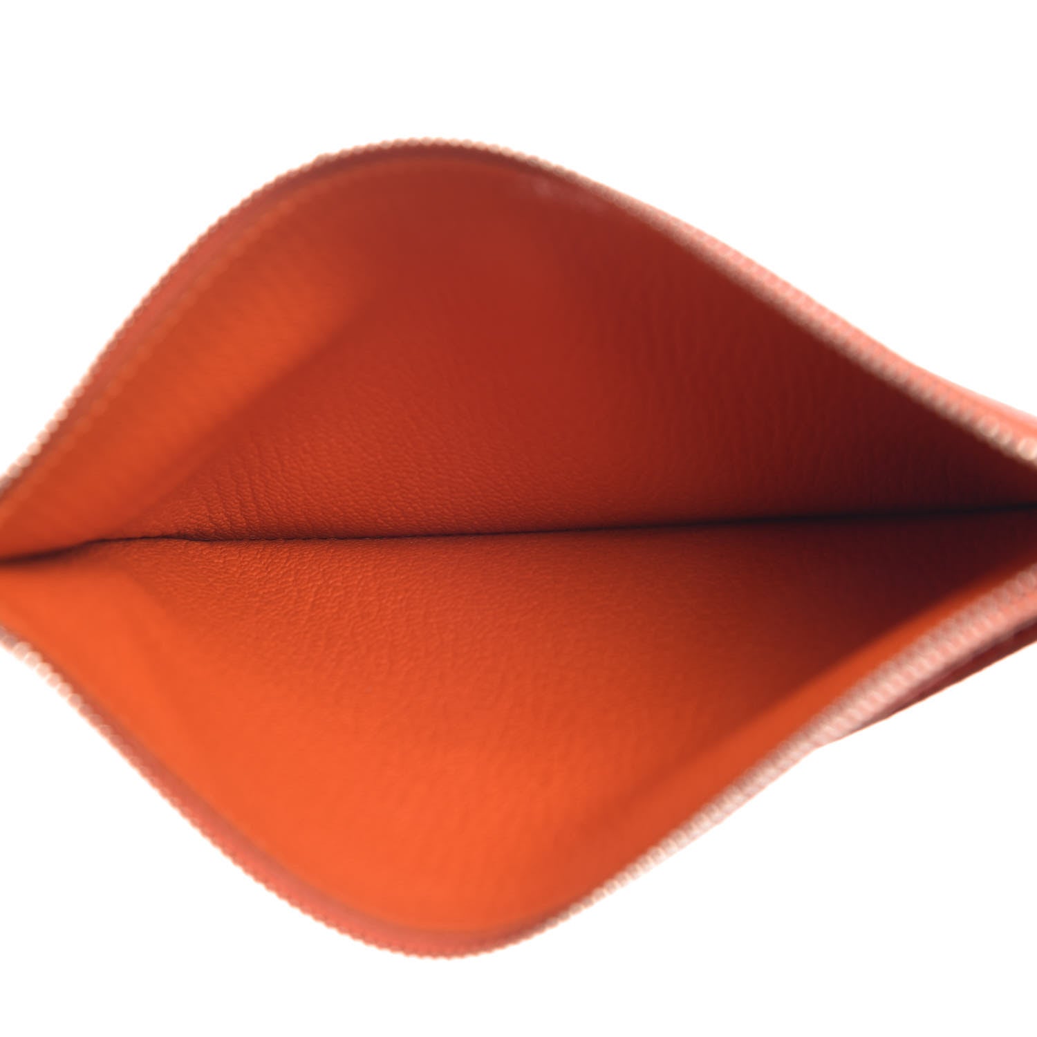Hermes Chévre Mysore Envelope Trio Wallet Rouge Tomate Orange Lime 13 of 17