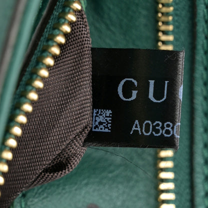 Gucci Roxy Calfskin Blondie Chain Shoulder Flap Bag Emerald 8 of 12