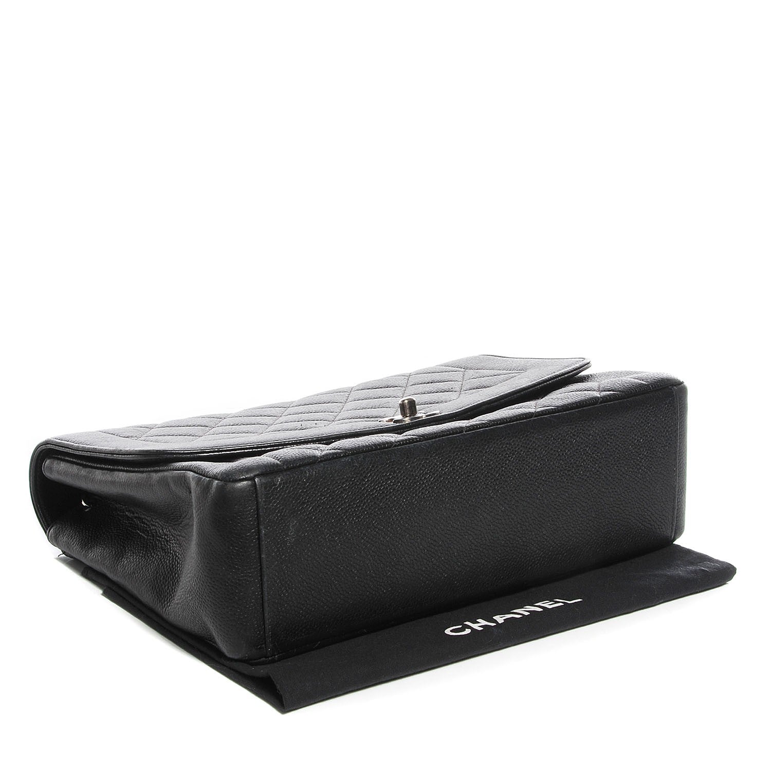 Chanel Caviar Quilted Jumbo Single Flap Black 4 of 9