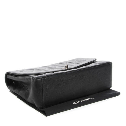 Chanel Caviar Quilted Jumbo Single Flap Black 4 of 9
