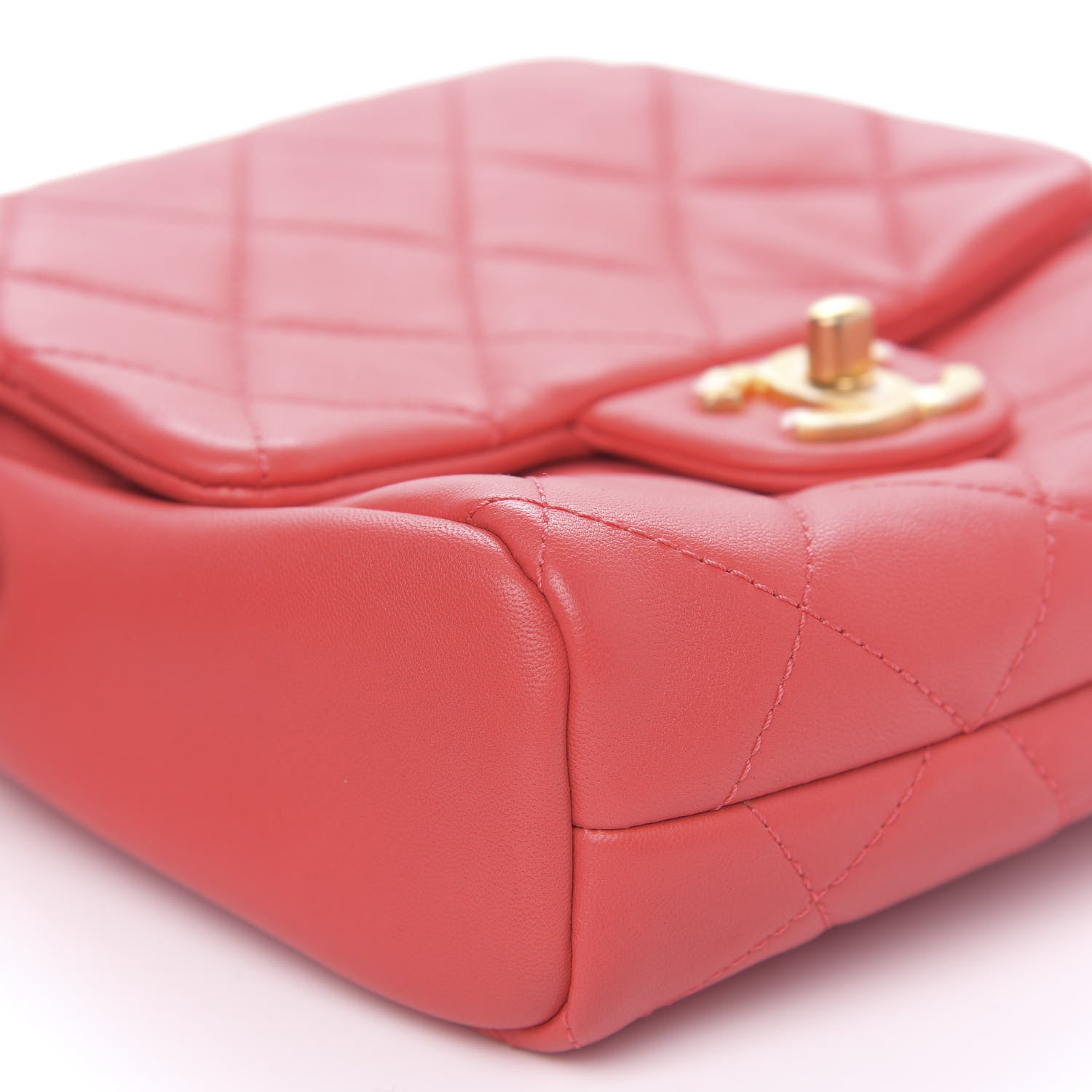 Chanel Lambskin Quilted Side-Packs Red 14 of 16