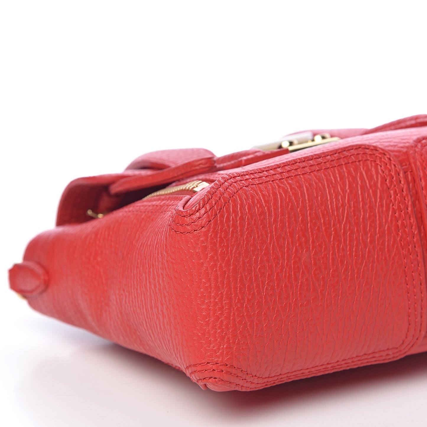 3.1 Textured Calfskin Mini Pashli Satchel Red
