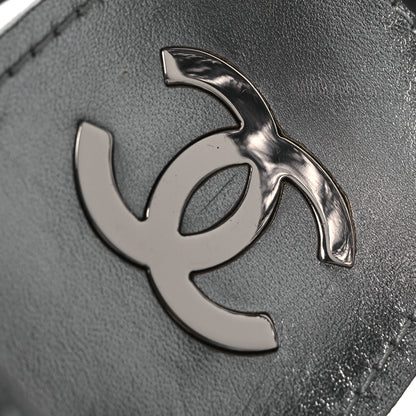 Chanel Metallic Laminated Goatskin Chain Flat Sandals 39 Dark Silver 11 of 12