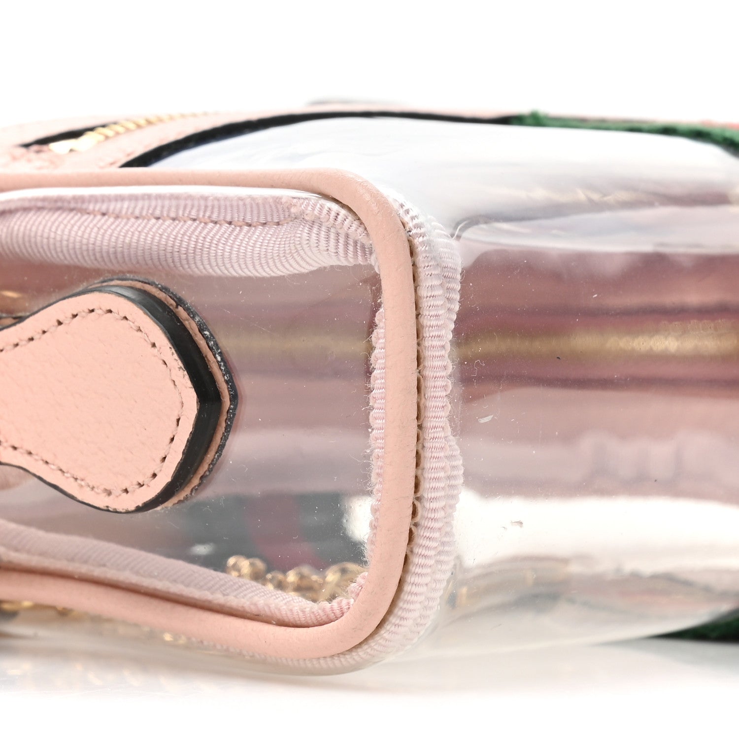 Gucci Vinyl Web Mini Ophidia Transparent Shoulder Bag Perfect Pink 8 of 8