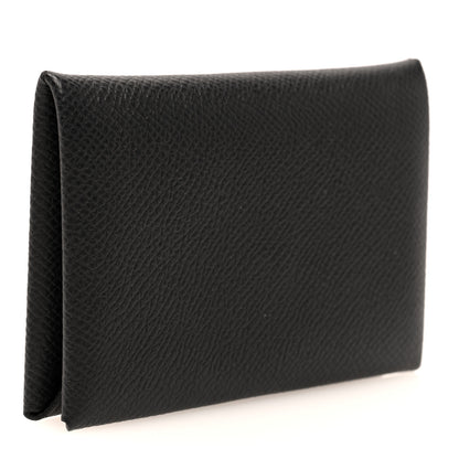 Hermes Epsom Calvi Card Case Black 3 of 7