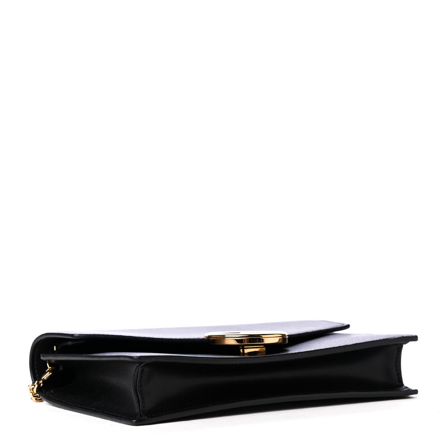 Vitello Liberty Lucido F is Fendi Medium Envelope Wallet on Chain Black