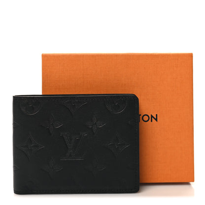 Louis Vuitton Calfskin Monogram Shadow Multiple Wallet Black 8 of 8