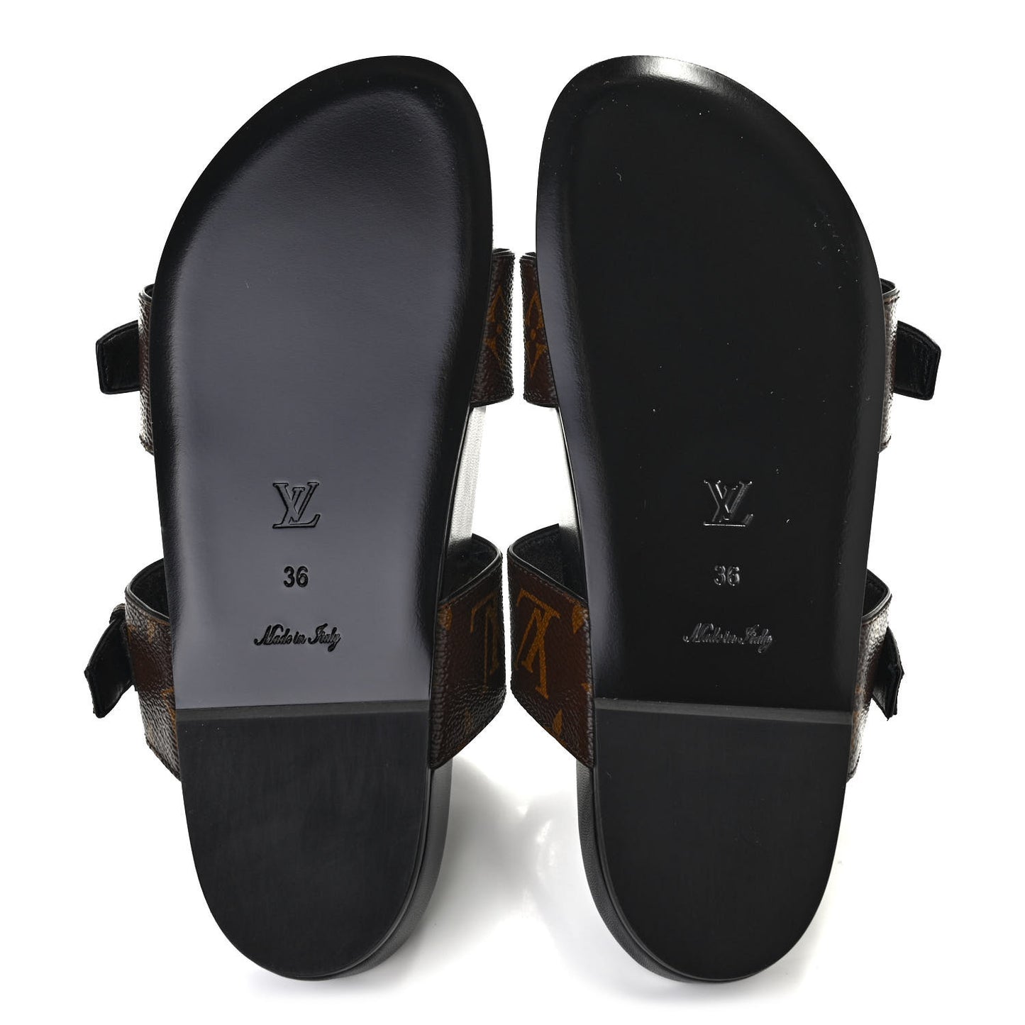 Monogram Bom Dia Mule Sandals 36 Black