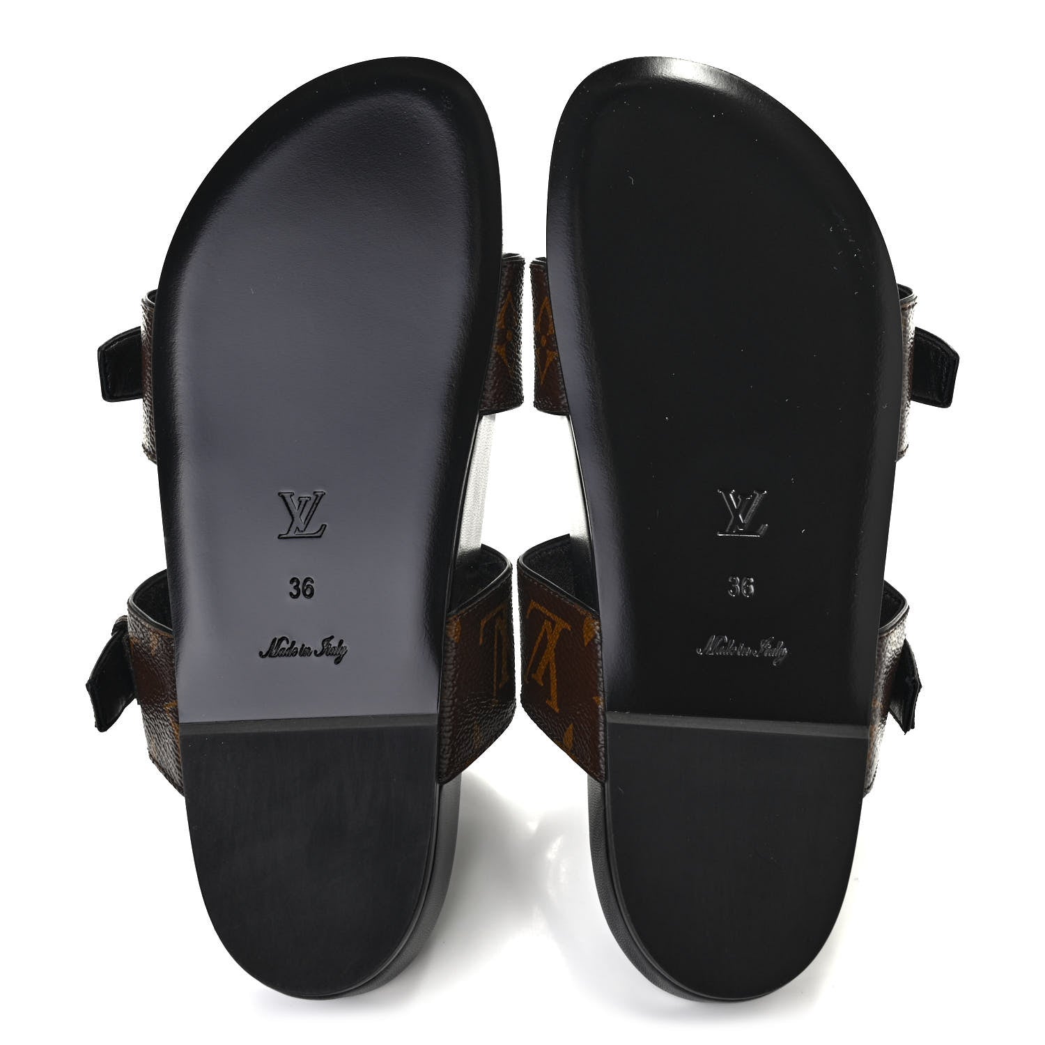 Louis Vuitton Monogram Bom Dia Mule Sandals 36 Black 5 of 8