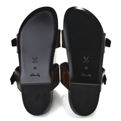 Louis Vuitton Monogram Bom Dia Mule Sandals 36 Black 5 of 8