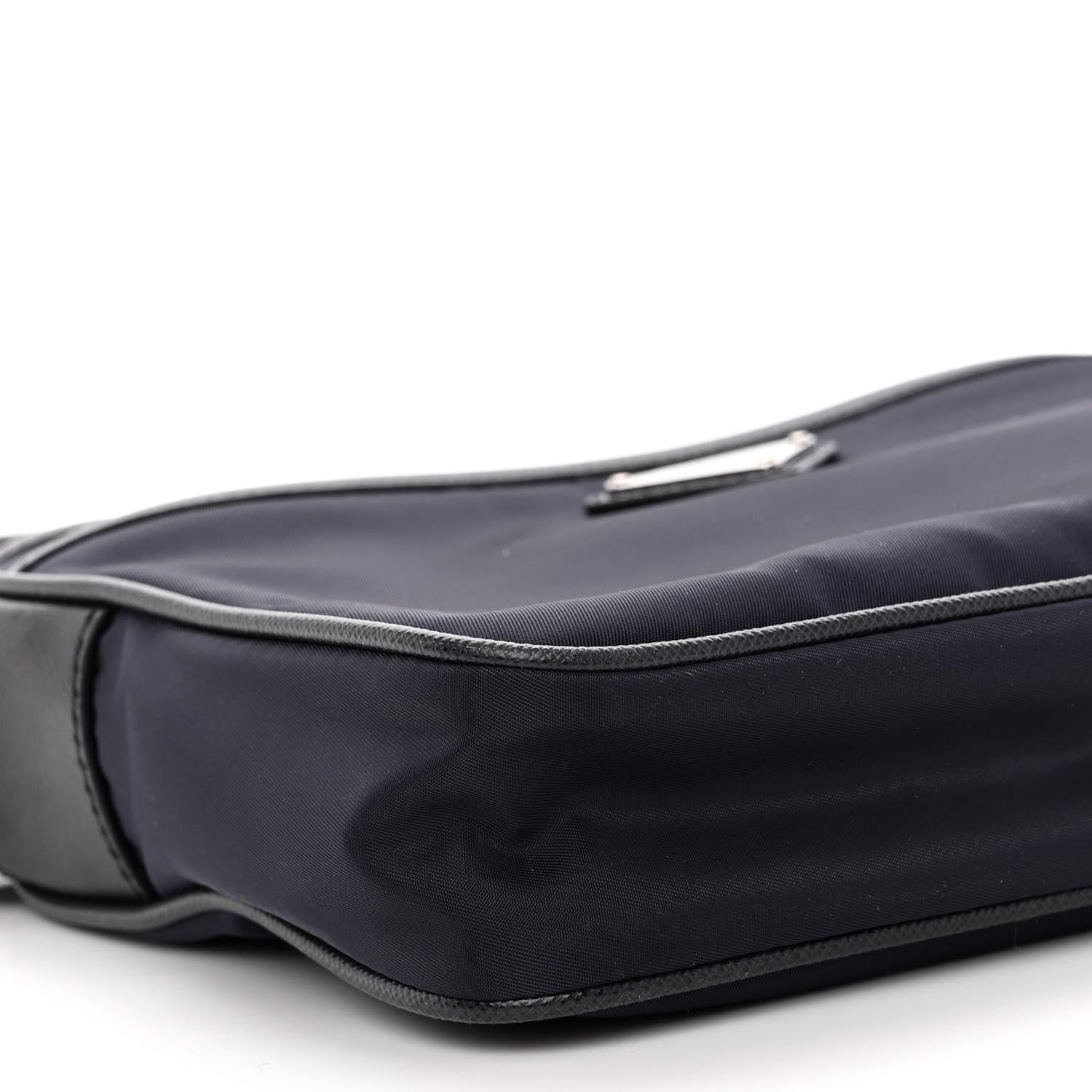 Prada Tessuto Nylon Saffiano Messenger Bag Blue 8 of 9