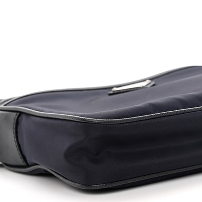 Prada Tessuto Nylon Saffiano Messenger Bag Blue 8 of 9