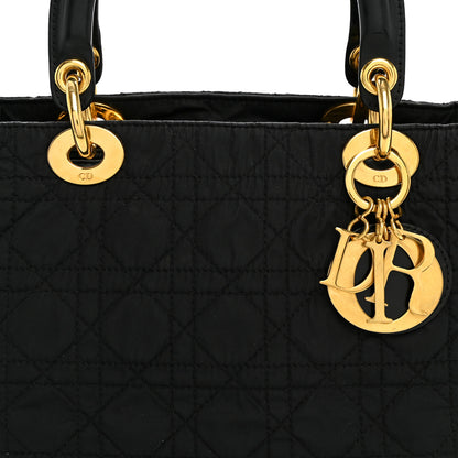 Christian Dior Nylon Cannage Medium Lady Dior Black 8 of 11