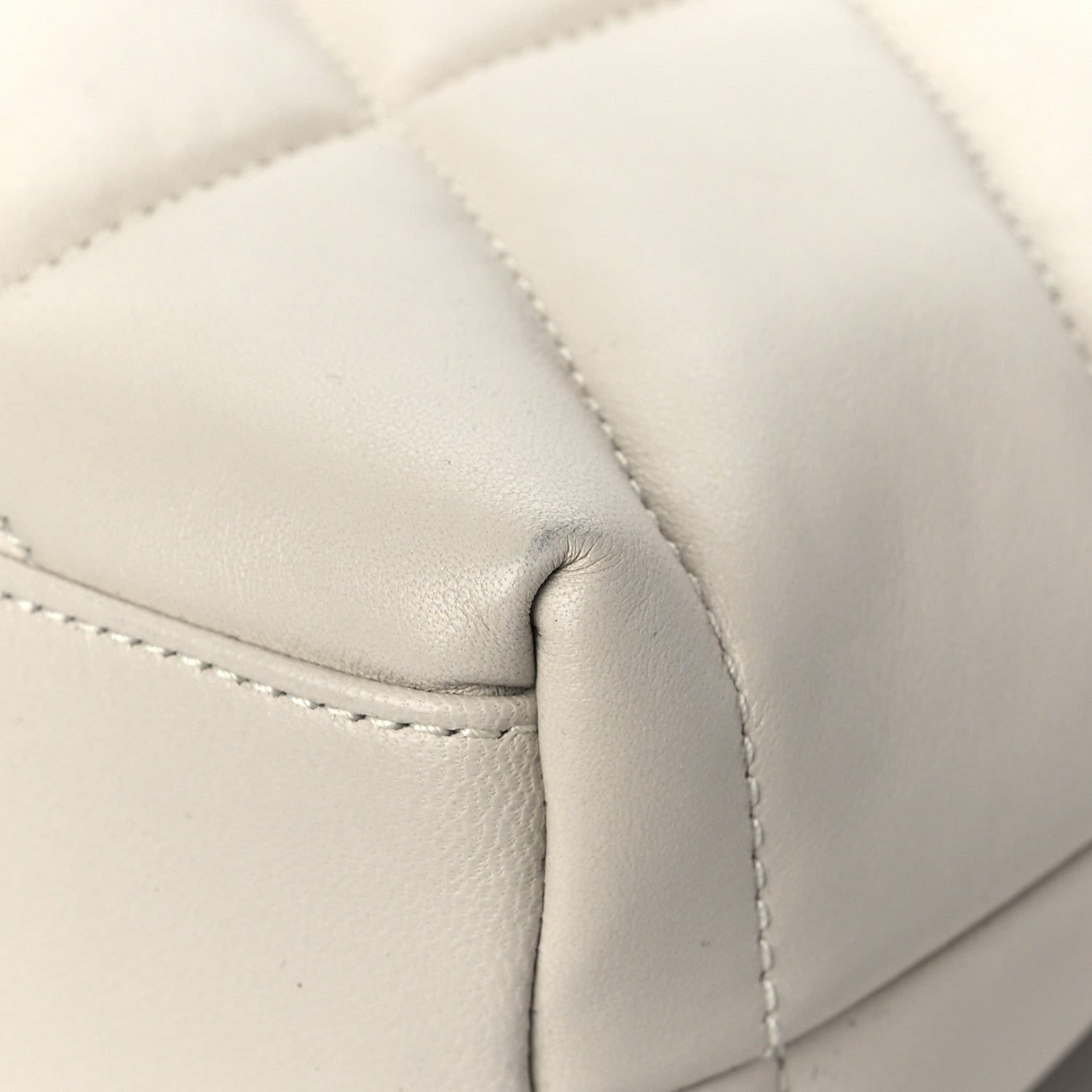 Saint Laurent Lambskin Quilted Toy Loulou Puffer Monogram Chain Satchel Crema Soft 11 of 14