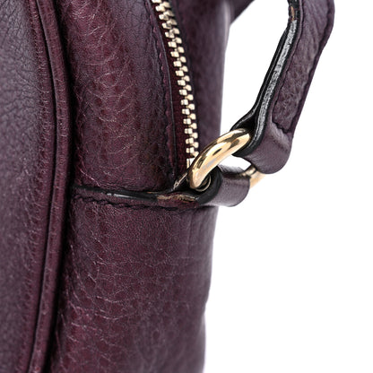Gucci Metallic Pebbled Calfskin Small Soho Disco Bag Burgundy 15 of 17