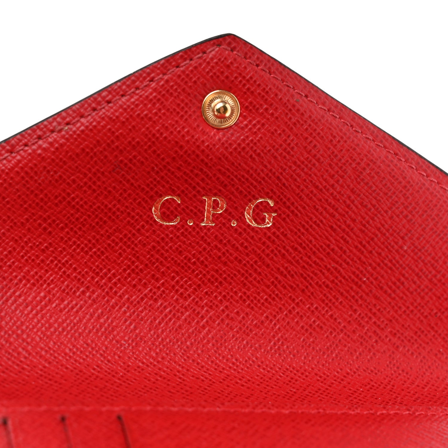 Louis Vuitton Damier Ebene Victorine Wallet Red 7 of 7