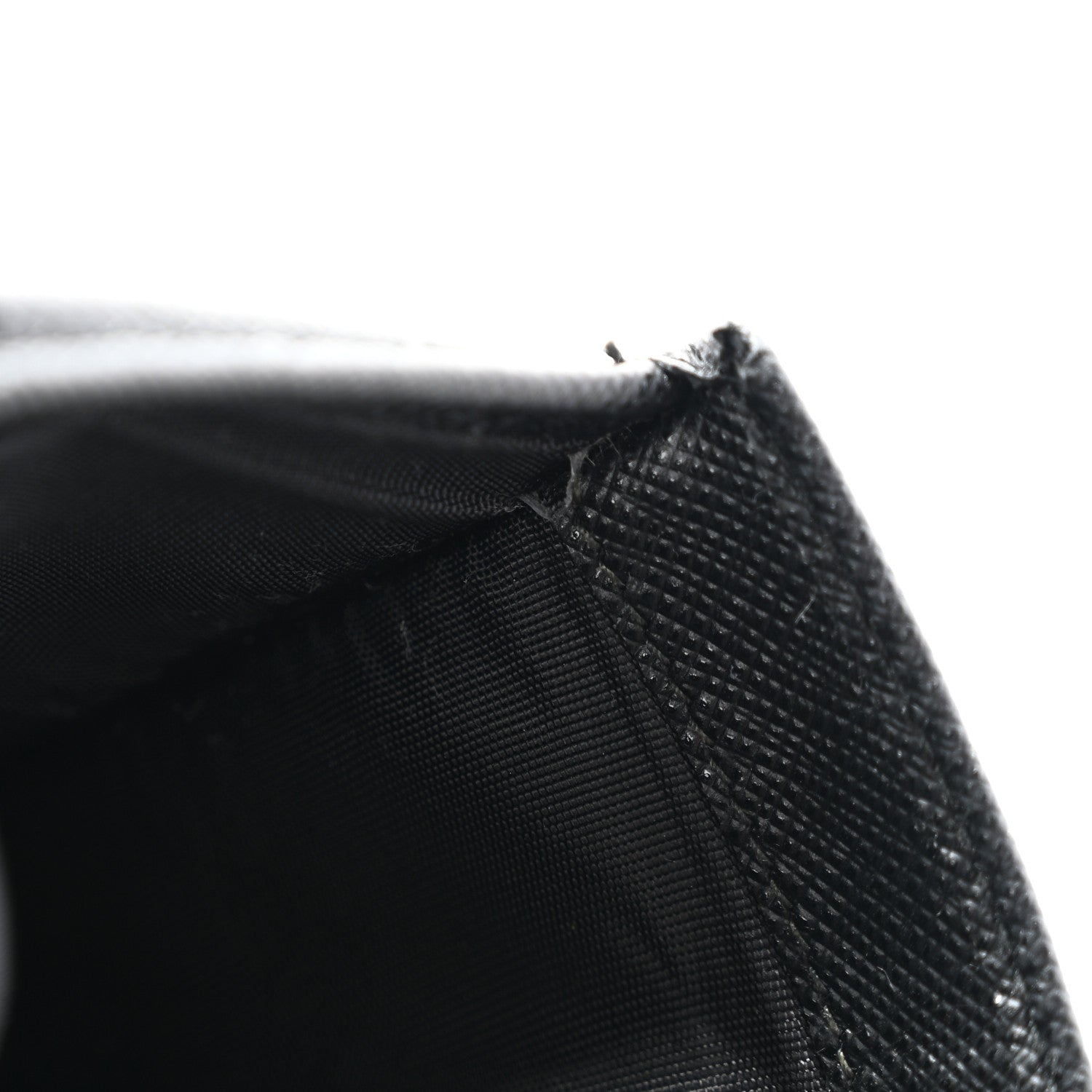 Prada Saffiano Triangle Bi-Fold Wallet Black 7 of 12