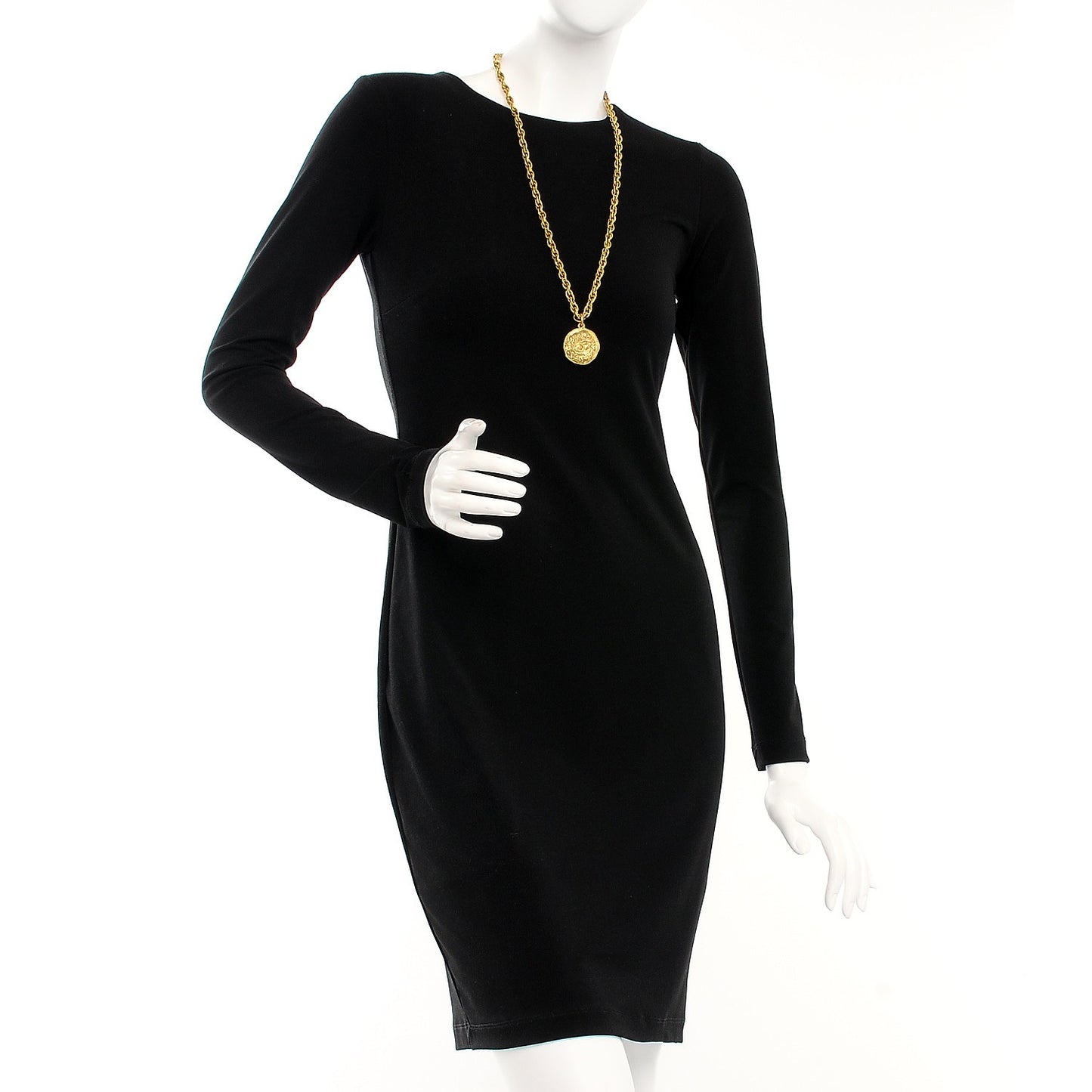 CC Medallion Chain Necklace Gold