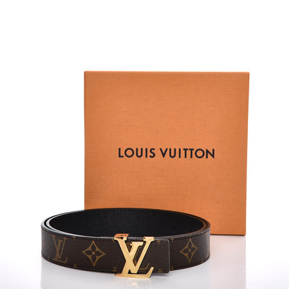 Louis Vuitton Calfskin Monogram 30mm LV Initiales Reversible Belt 85 34 Black 6 of 6