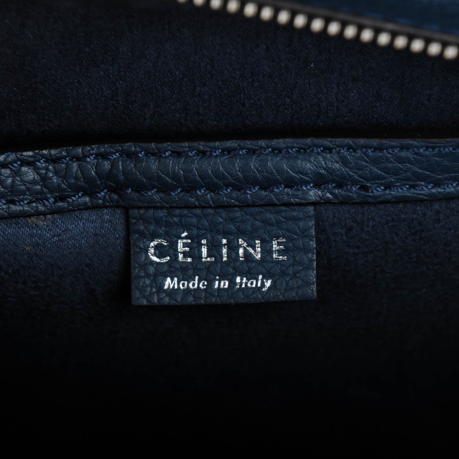 Celine Drummed Calfskin Nano Luggage Orage 7 of 8