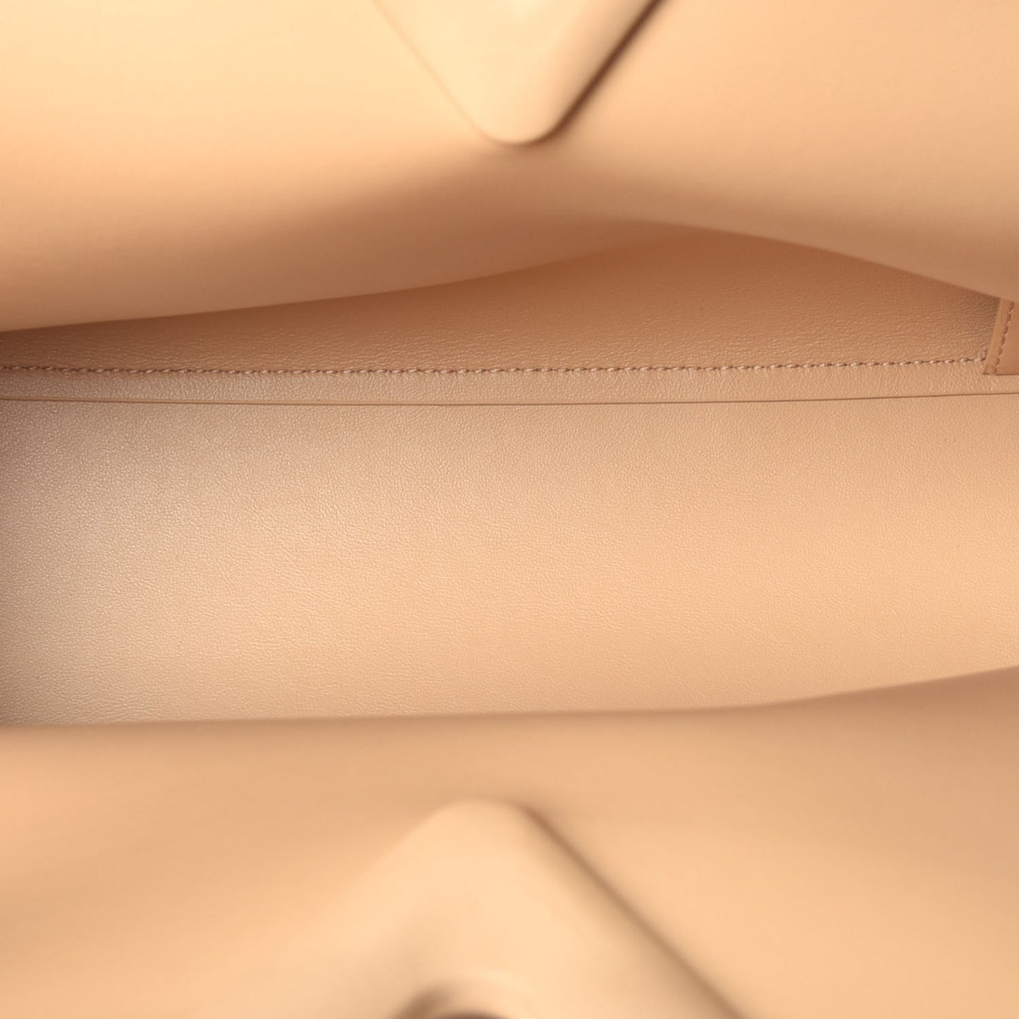 Calfskin Large The Point Triangle Bag Almond