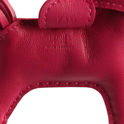 Hermes Milo Lambskin Grigri Rodeo Horse Bag Charm PM Rose Mexico 4 of 4