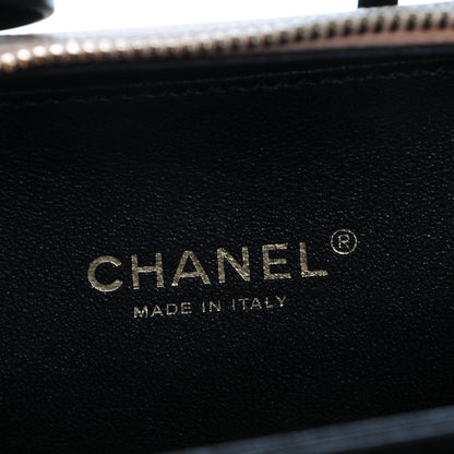 Chanel Caviar Quilted Small CC Filigree Vanity Case Beige Black 7 of 9