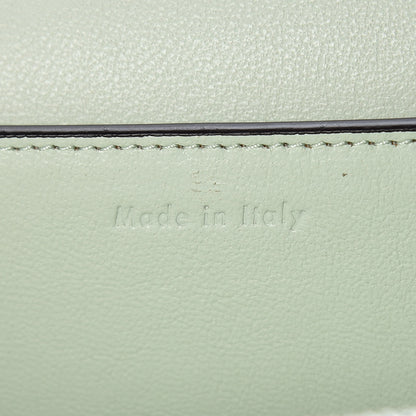 Celine Shiny Smooth Calfskin Medium Frame Shoulder Bag Pastel Green Pop Red 8 of 9