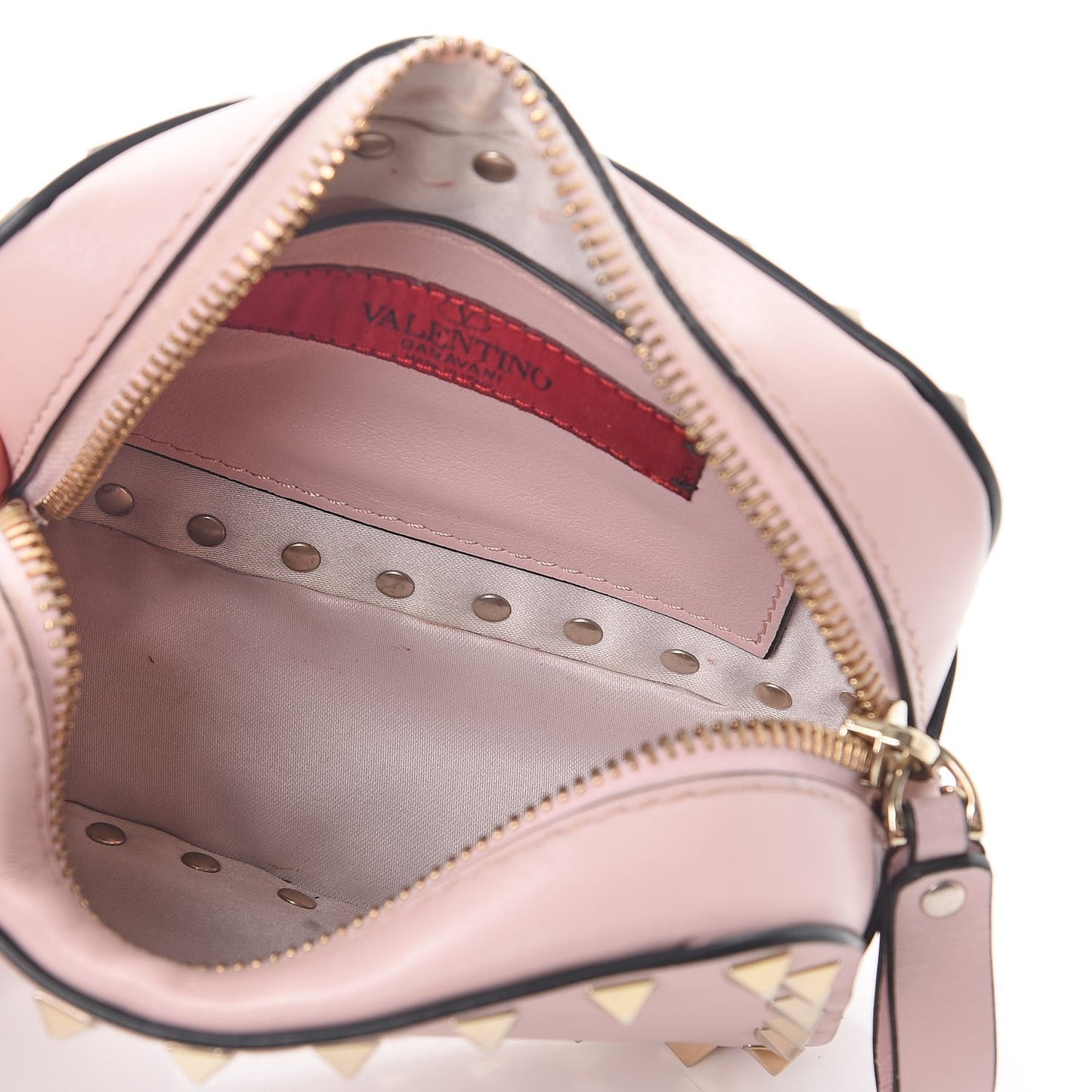 Calfskin Small Rockstud Chain Camera Crossbody Bag Loto
